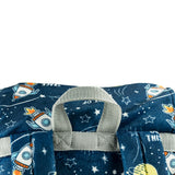 Sleep-n-Pack: Packable Little Kid's Sleeping Bag & Backpack, Cozy Mink, Space & Rockets