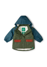 Chive Green Recycled Waterproof Winter Coat, Green