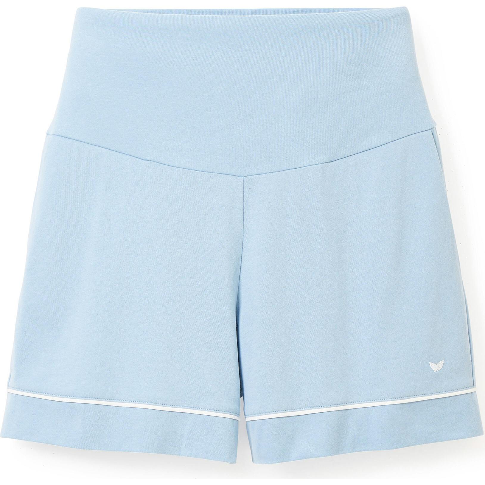 Women's Pima Maternity Shorts in Periwinkle