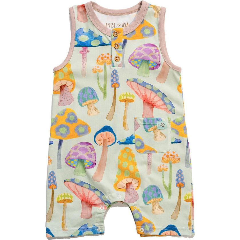 Cleo baby romper shorts | Spring Garden