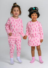 Pink-on-Pink Hearts Joggers
