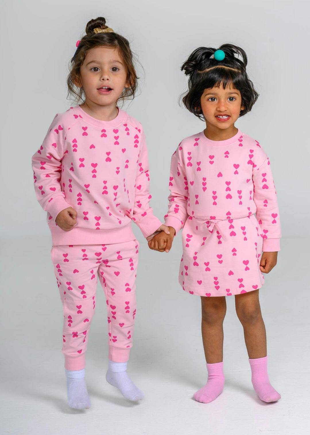 Pink-on-Pink Hearts Sweatshirt