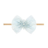 Glitter Snowflake Bow Baby Headband