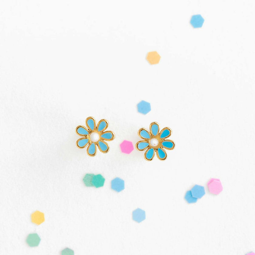 Daisy Blue Stud