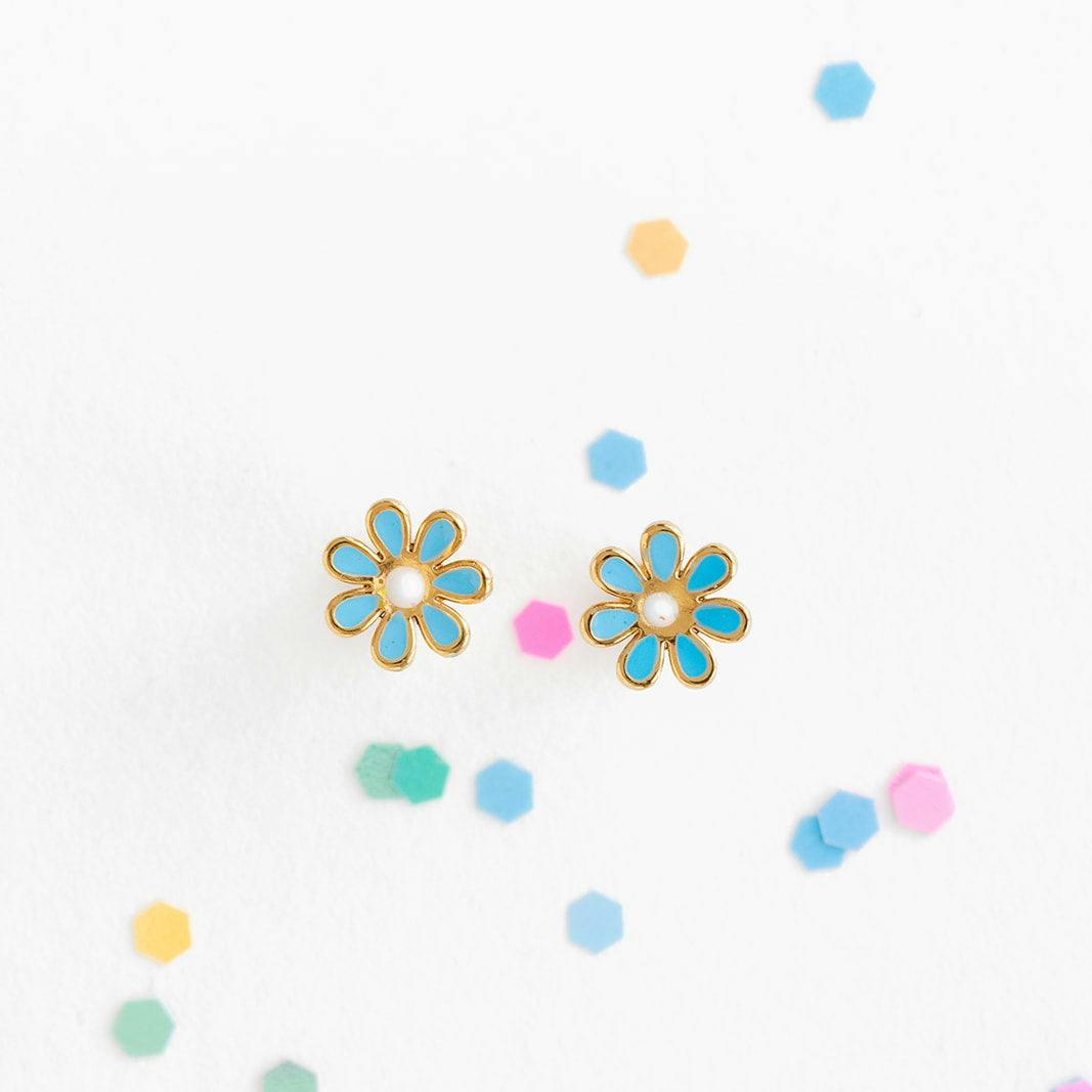 Daisy Blue Stud