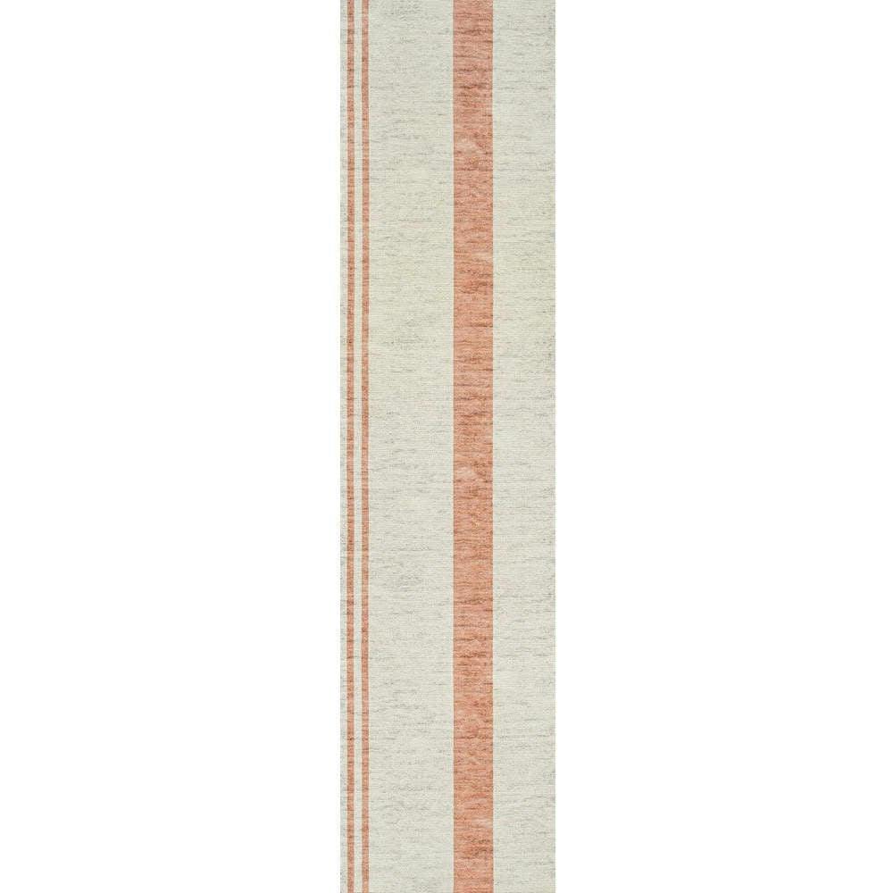 Raita Modern Distressed Stripe Machine-washable Area Rug