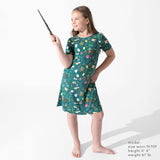 Mandrakes Potions & Herbs Bamboo Girls' Short Sleeve Dress