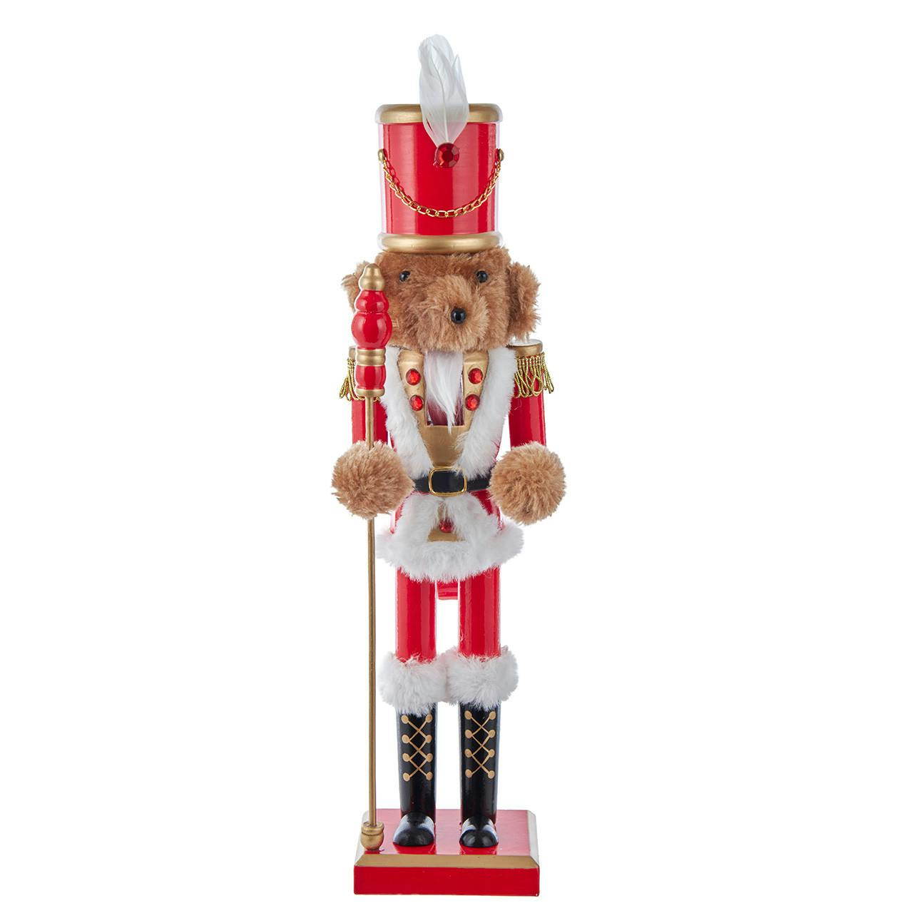 Kurt Adler 15-Inch Teddy Bear Soldier Nutcracker