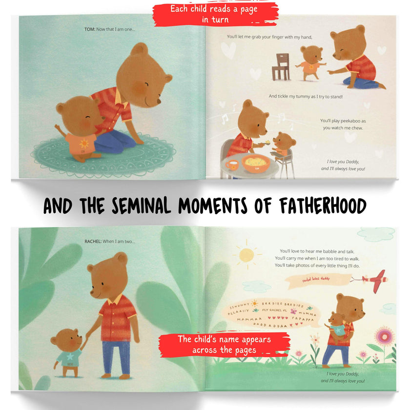 Daddy and Us / Me  (A Personalized Read-Aloud Gift from upto 4 Kids to Dad)
