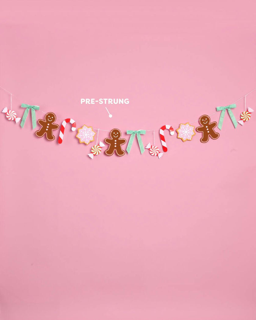 Bake It Merry Banner - gingerbread christmas banner