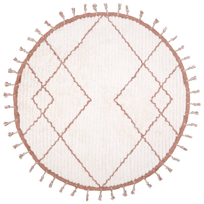 Come Braided Tassel Round Rug
