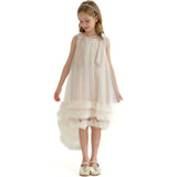 Violeta Sleeveless Ruffle Overlay Dress