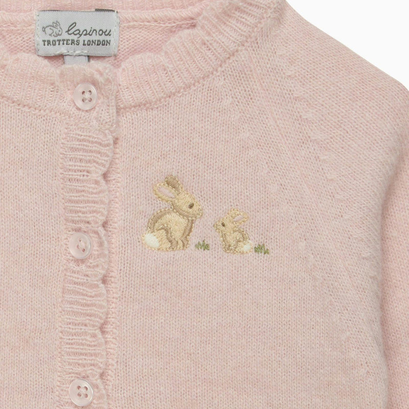 Baby Bunny Embroidered Cardigan