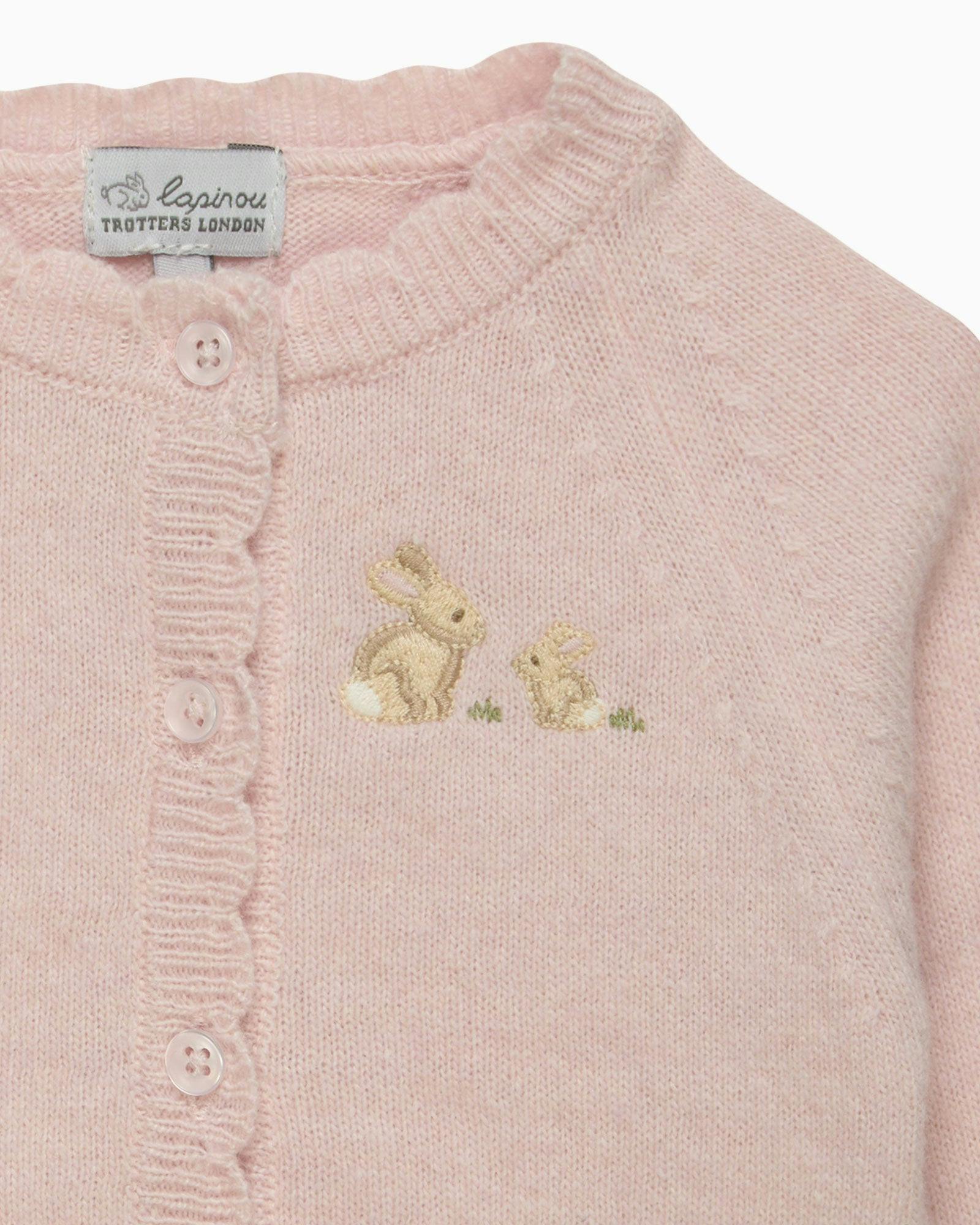 Baby Bunny Embroidered Cardigan