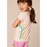 Rainbow Graphic Tee, Pink