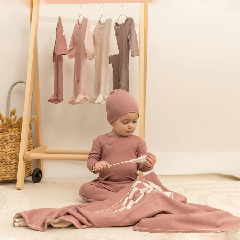 Snap Down Onesie Dark Almond