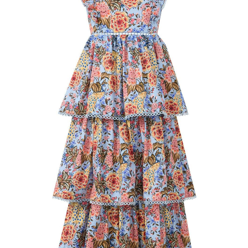 Iliana Cotton Frill Maxi Dress