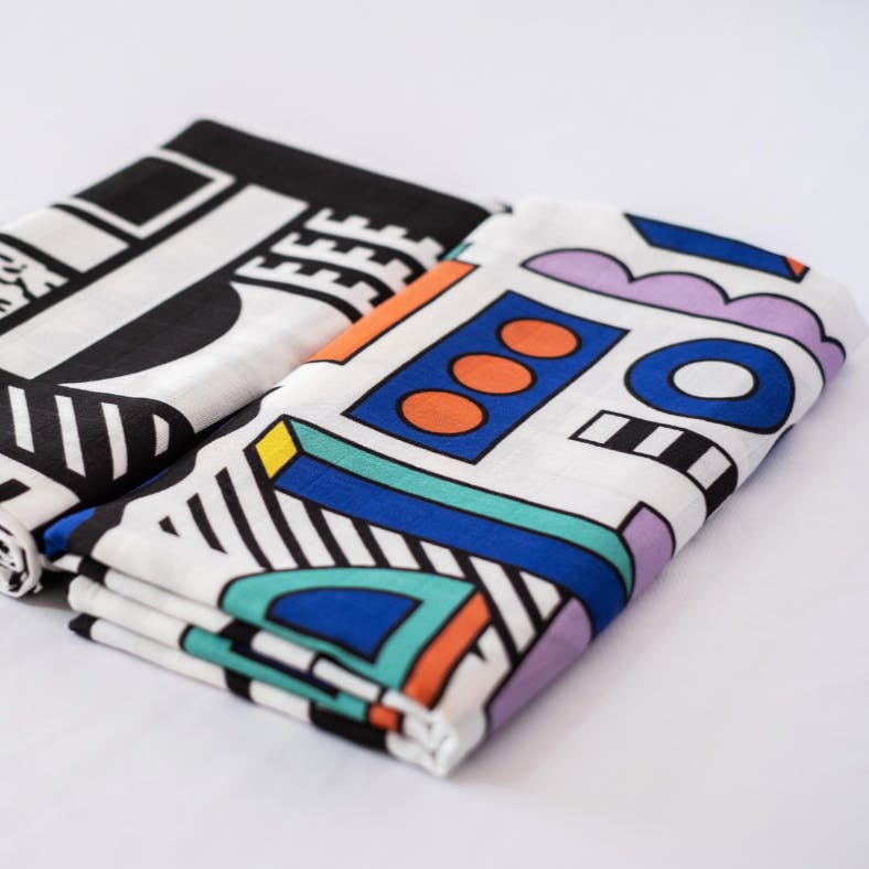 Etta Loves x Walala Studio 2-Pack Muslin Squares