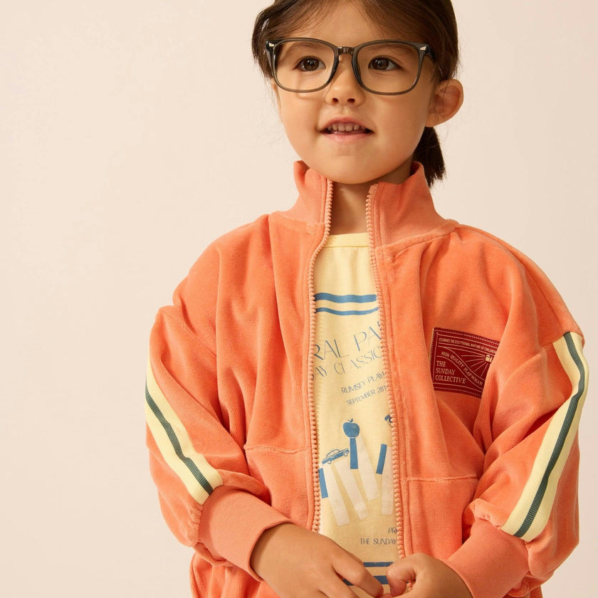 Velour Track Jacket in Sunset Serenade