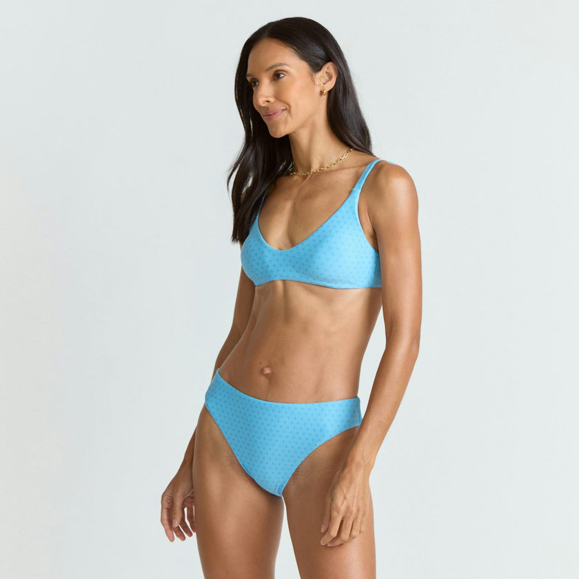 women's le marin dot mid rise bikini bottom