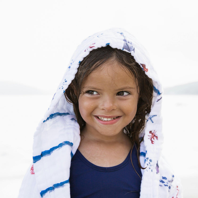 Certified Organic Muslin Reversible Bath Robe