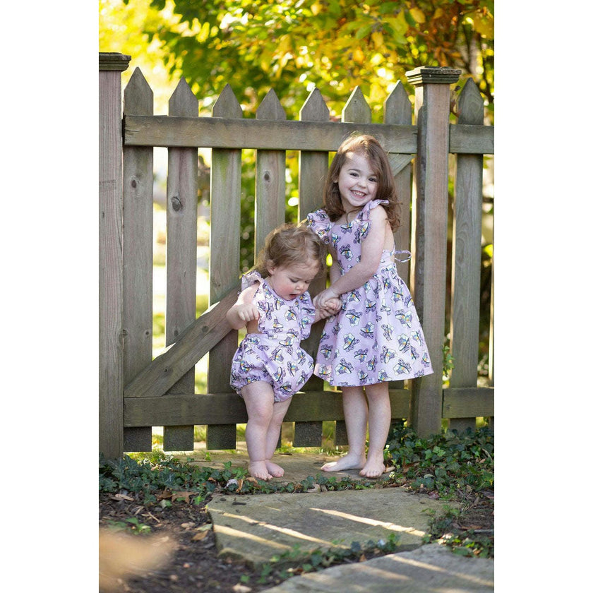 Ruffle Sleeve Dress in Roller Skates