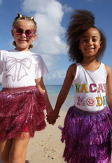 Lavender Shimmer Tinsel Party Skirt
