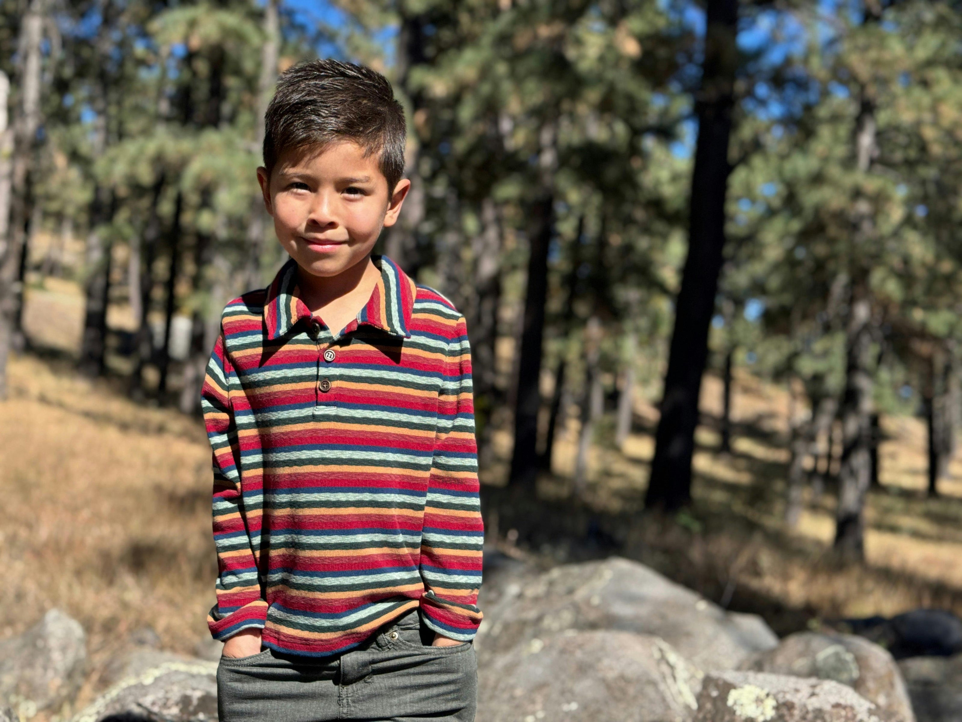 SPENCER Red Multi stripe Polo