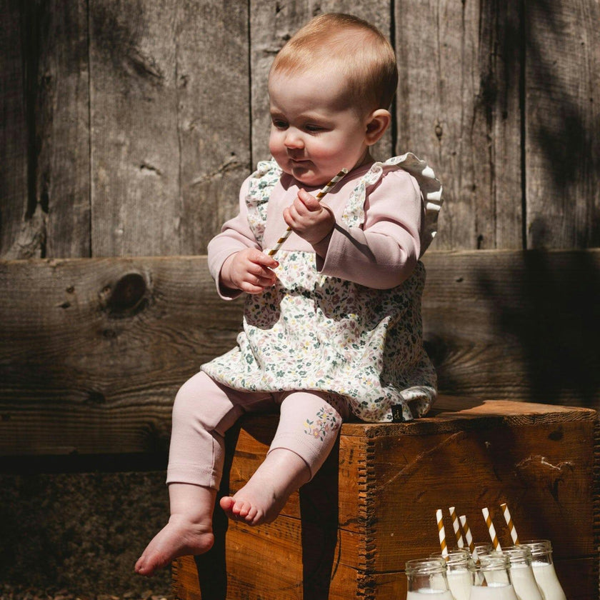 Organic Cotton Bi-Material Tunic and Leggings Set