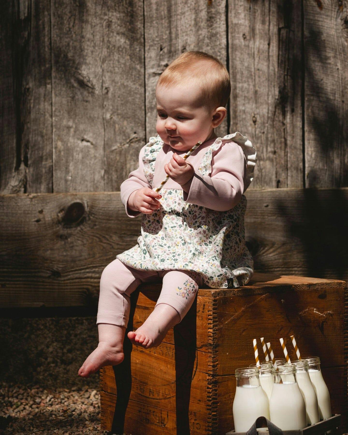 Organic Cotton Bi-Material Tunic and Leggings Set