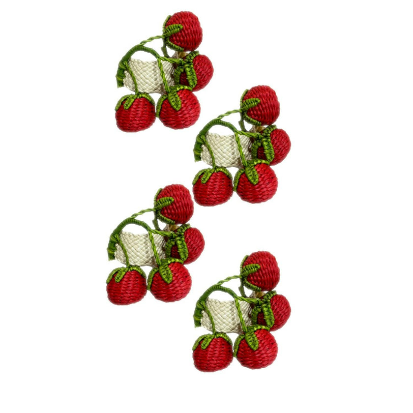 Set of 4 Handwoven Pomodori Napkin Rings