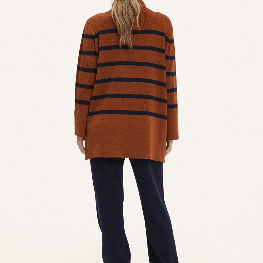 Sarabeth Neck Long Sleeve Maternity Sweater