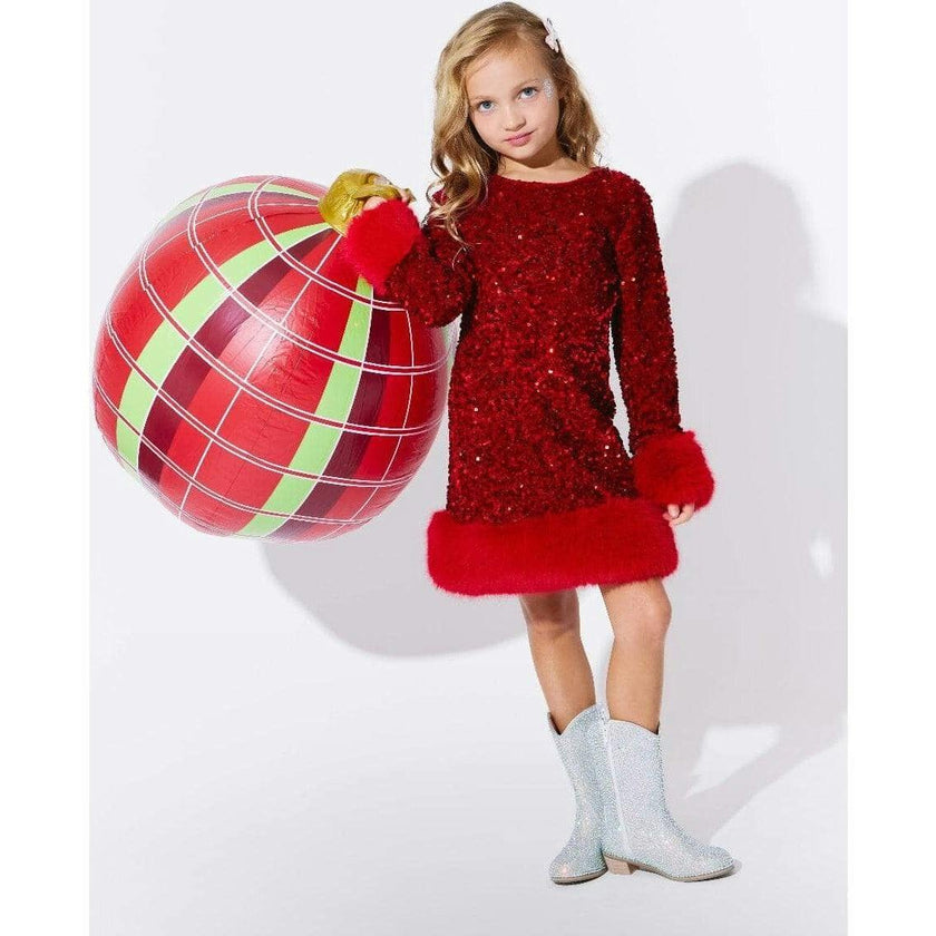Ruby Shimmer Dress