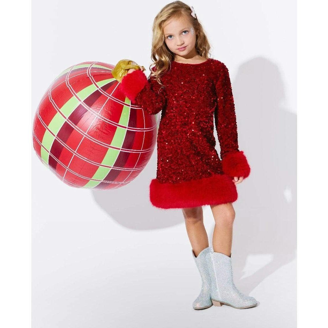 Ruby Shimmer Dress