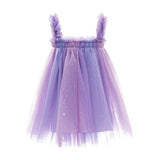 Purple Serenya Glitter Tulle Dress