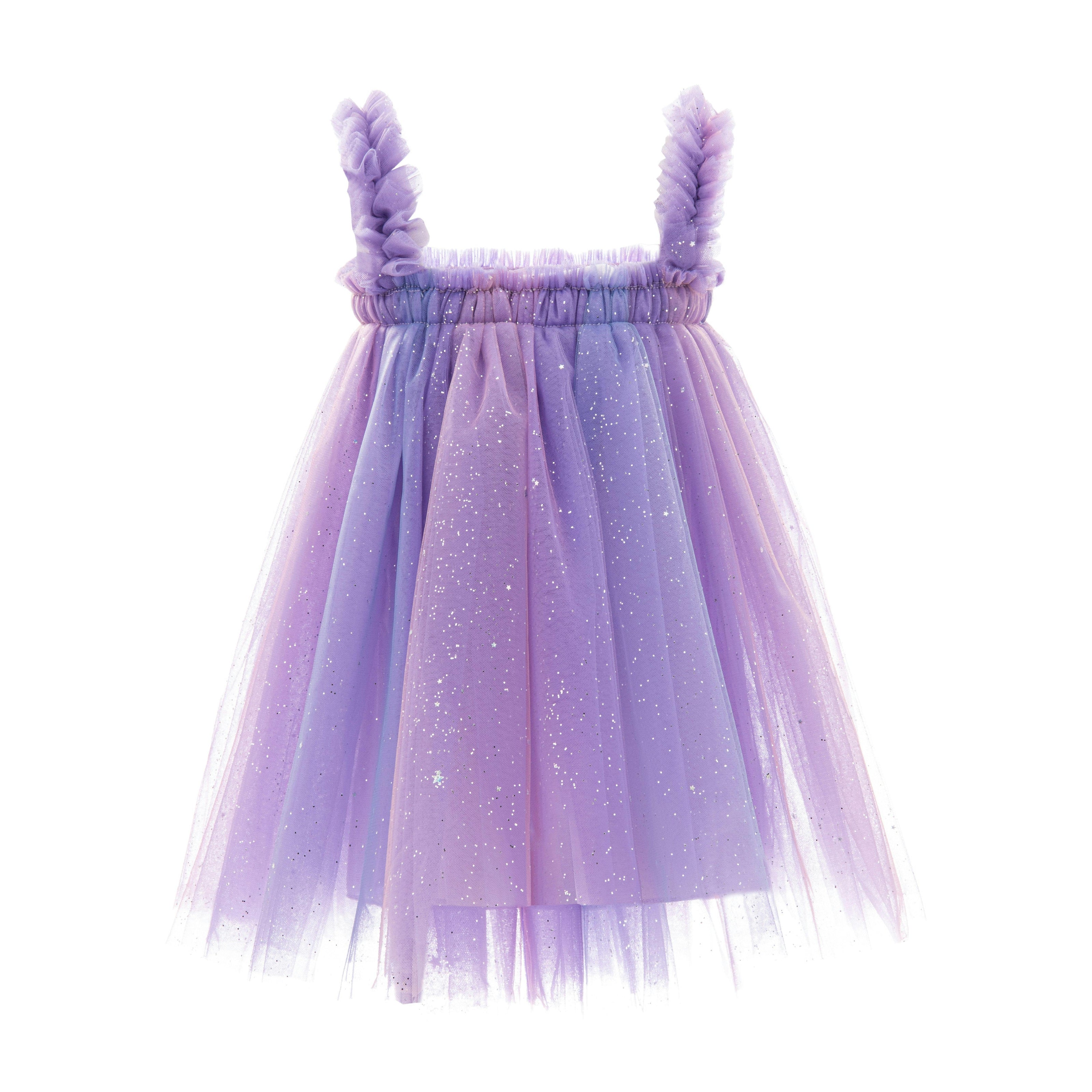 Purple Serenya Glitter Tulle Dress