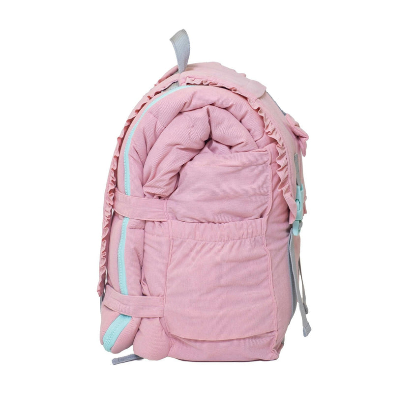 Sleep-N-Pack™ – Little Kid Size | Bows & Ruffles Cotton Candy Pink Corduroy