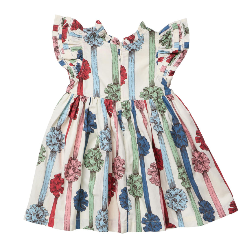 Girls Double Ruffle Jennifer Dress - Present Bows