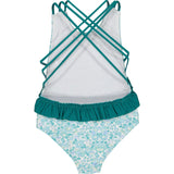 Ruffle Strap Swimsuit, Florals