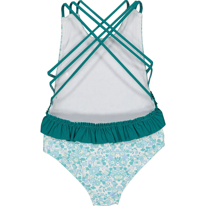 Ruffle Strap Swimsuit, Florals