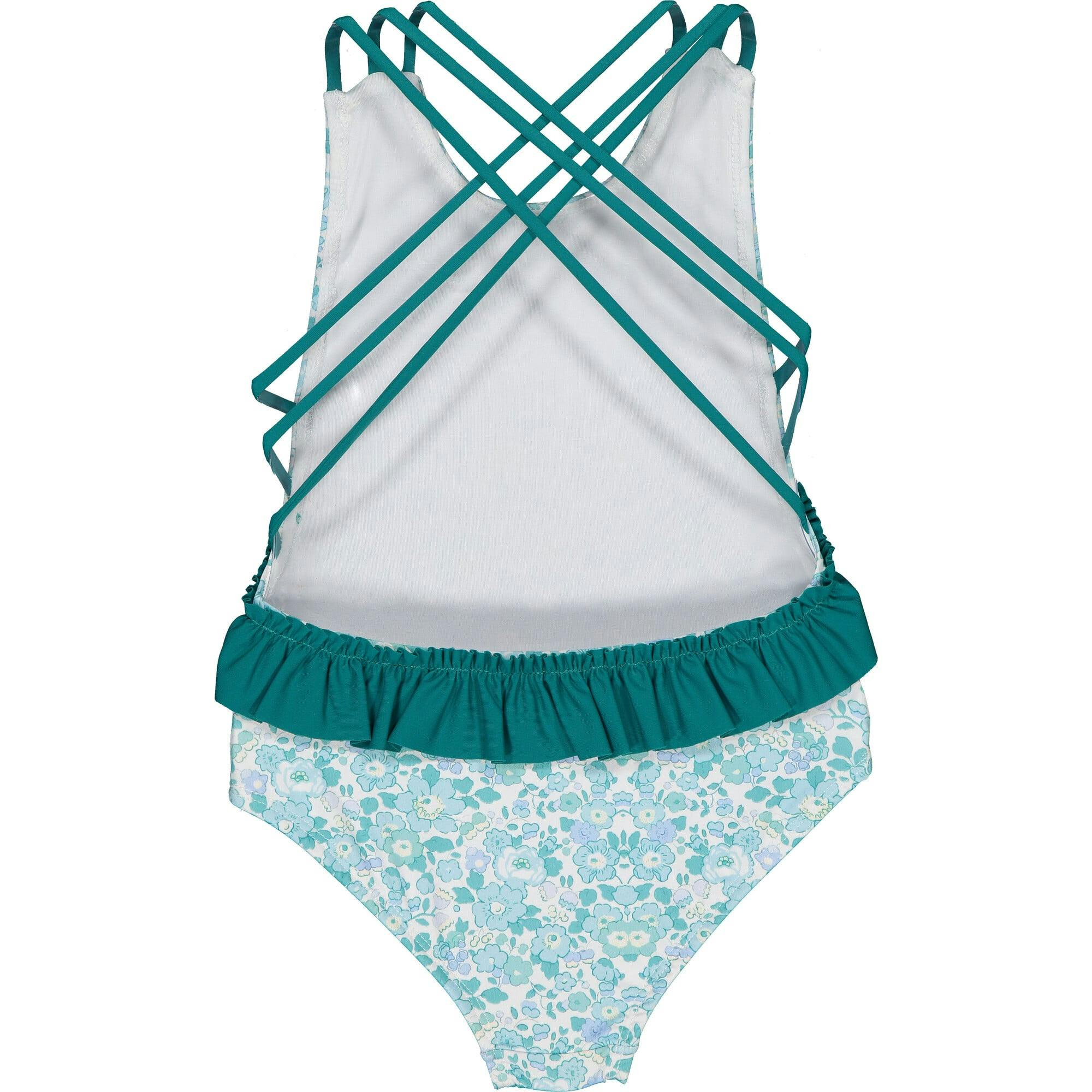 Ruffle Strap Swimsuit, Florals