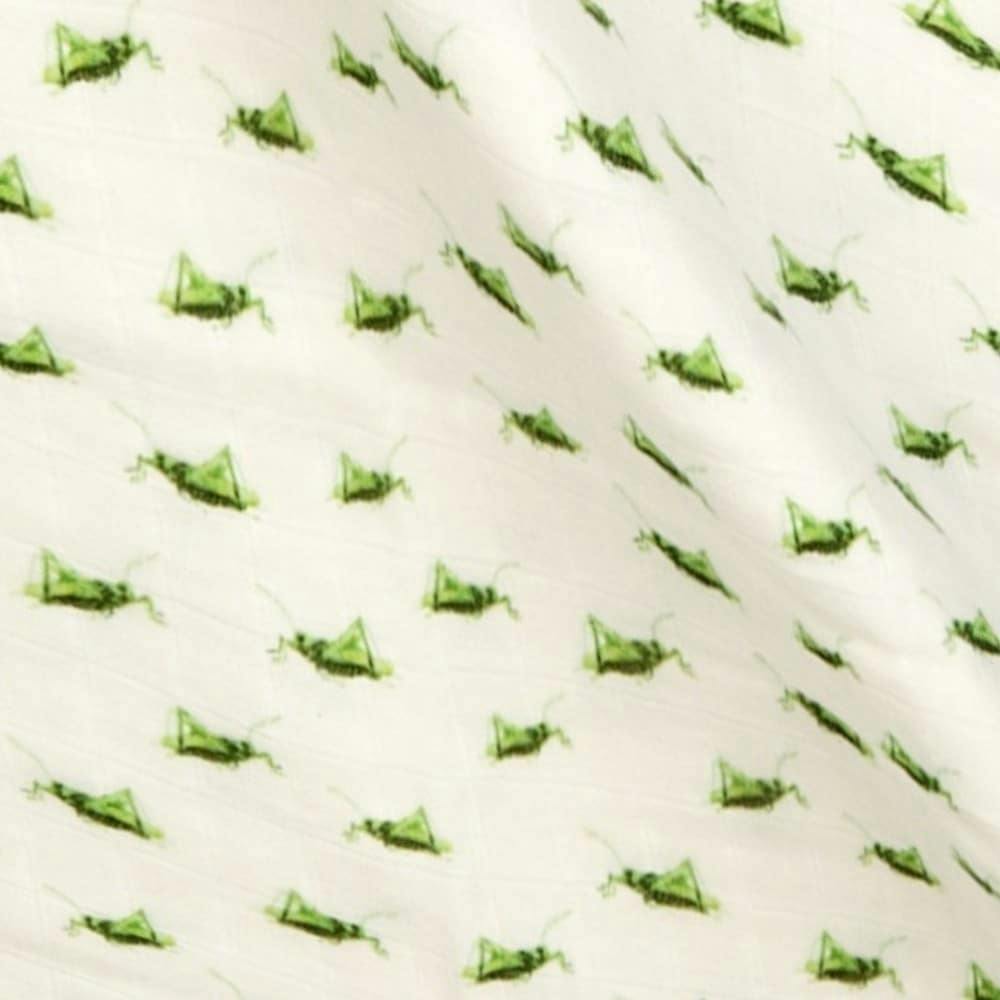 Grasshopper Organic Cotton Muslin Two-Piece Burp Cloth Set