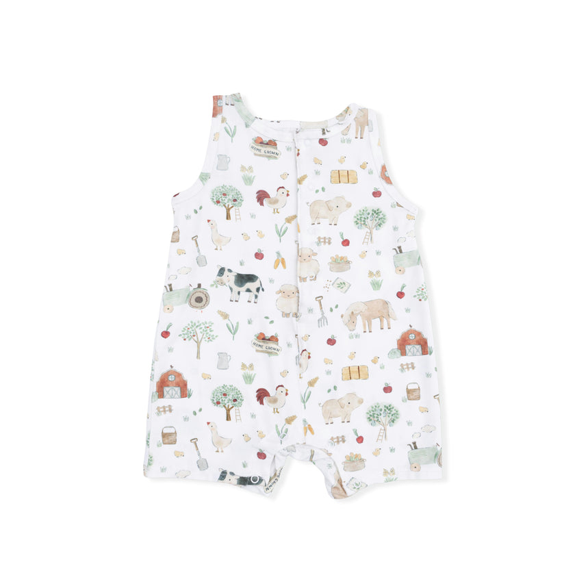 Cute Farm Animals Uni - Sleeveless Shortie Romper