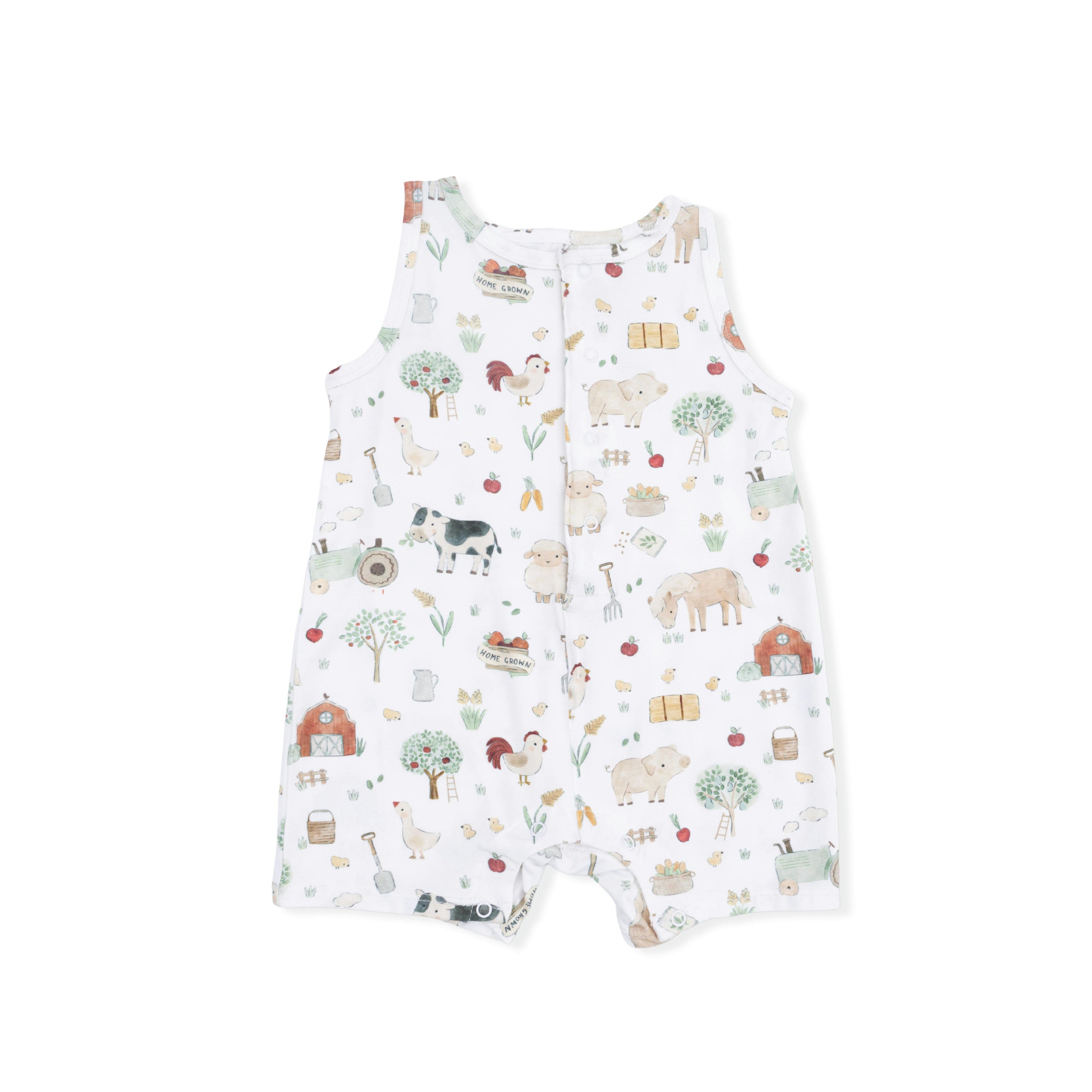 Cute Farm Animals Uni - Sleeveless Shortie Romper
