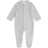 Velour Angel Wing™ Sleepsuit - Silver & Grey