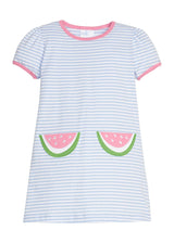 Applique Pocket T-Shirt Dress - Watermelon