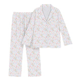 Winter Flowers Woman's Pima Cotton Long Pajama Set
