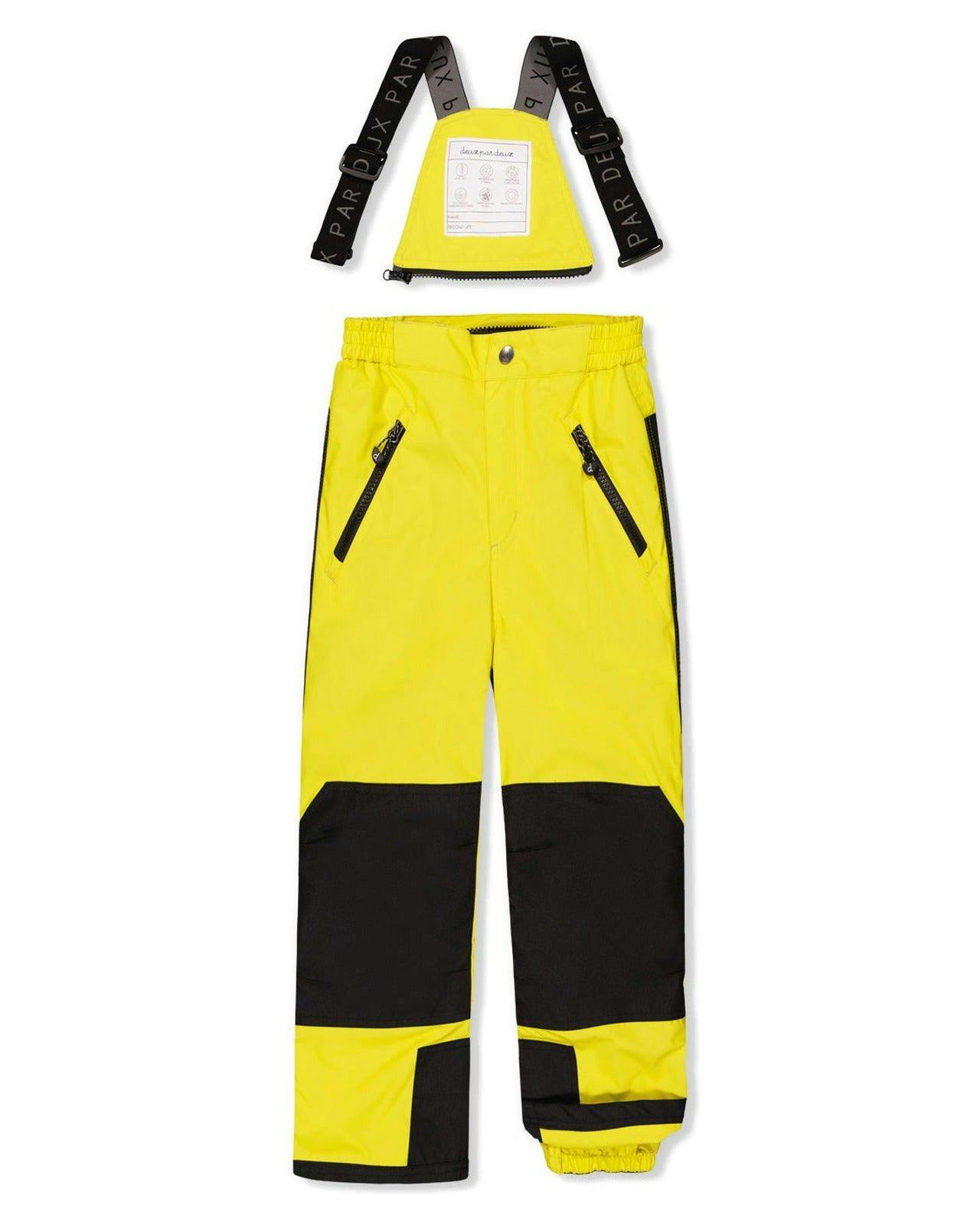 Two Piece Play Snowsuit Green Yellow And Blue Checkerboard With Yellow Pants