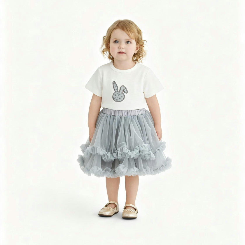 Gray Bunny Tulle Set