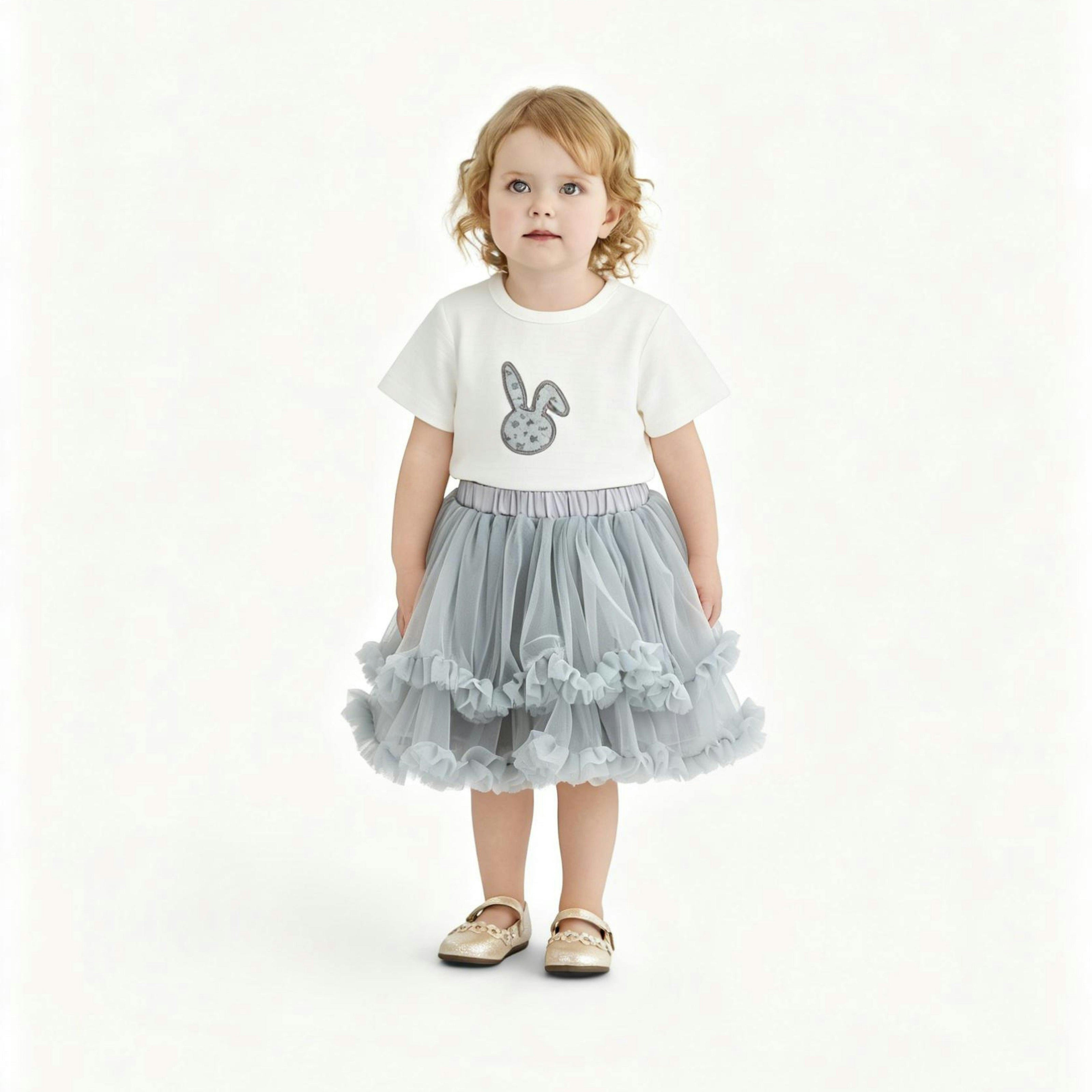 Gray Bunny Tulle Set